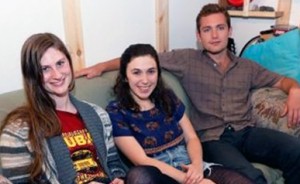 Pictured are SUNY New Paltz alumna Lara Russo '13, Cally Guasti, and SUNY New Paltz student Reese Werkhoven '15. Photo by Mike Groll, AP