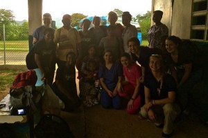 SUNY New Paltz students participating in the campus Brigade Club while in Panama.