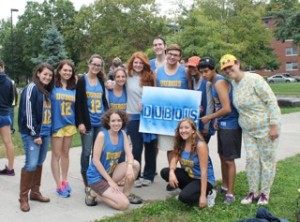 Tamara (far right) participating in Spirit Weekend while she served as president of DuBois Hall Government.