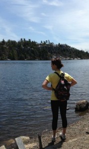 Emily hiking at Lake Minnewaska in New Paltz.