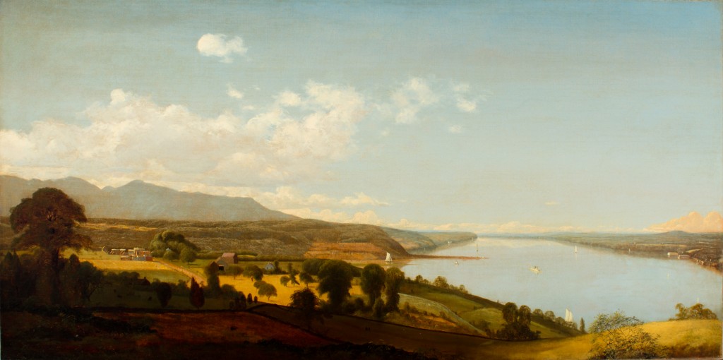 Jervis McEntee View on the Hudson Near the Rondout, n.d. Oil on canvas 25 x 50 in. Collection of Richard Sharp 