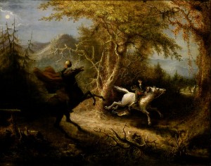 John_Quidor: Headless Horseman Pursuing Ichabod Crane (Smithsonian)
